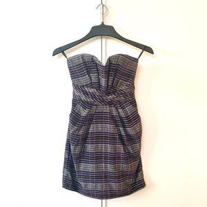 Flirty Plaid Strapless Dress